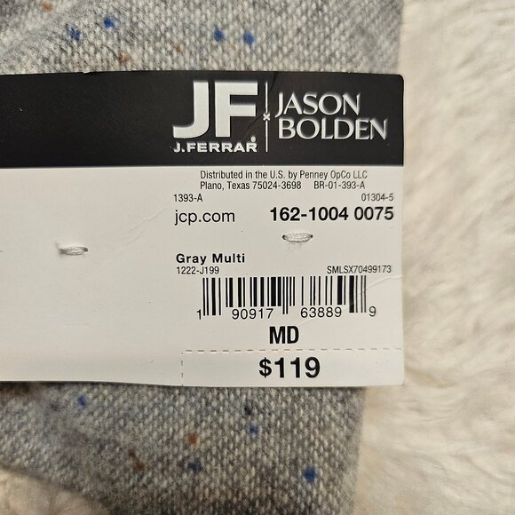 JF x Jason Bolden Unisex Gray Multi Wool Blend Oversize Suit Jacket Size M - Picture 7 of 8